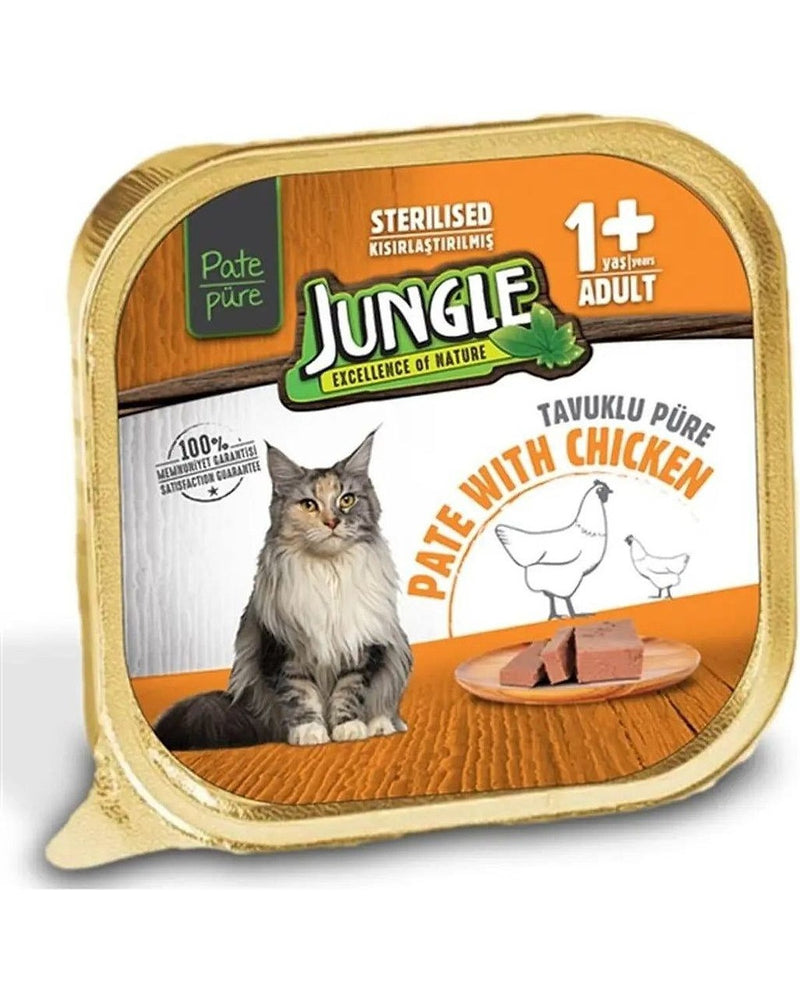 Jungle Tavuklu Ezme Kısırlaştırılmış Kedi Konservesi 100 gr