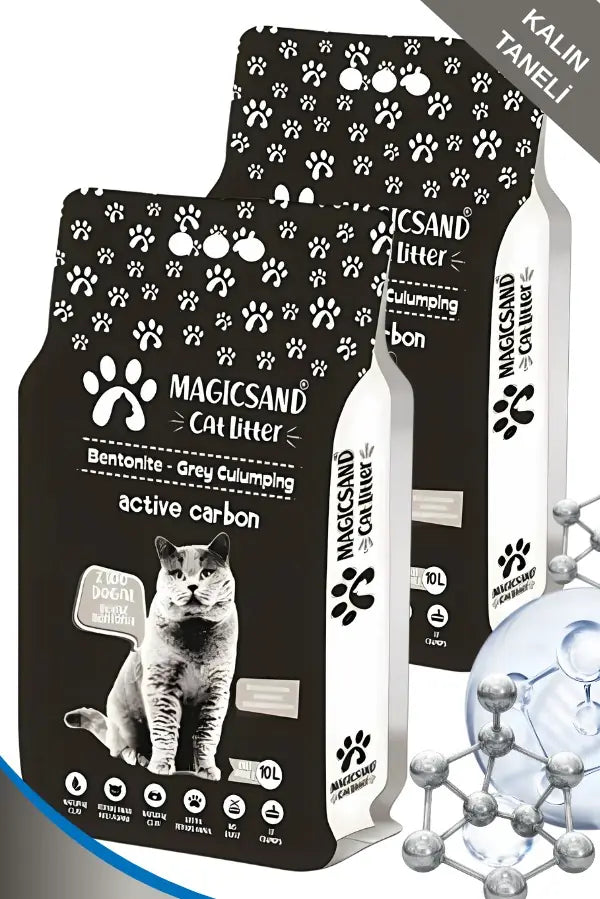 Magicsand Aktif Karbonlu Kalın Taneli Kedi Kumu 10 L x 2 Adet