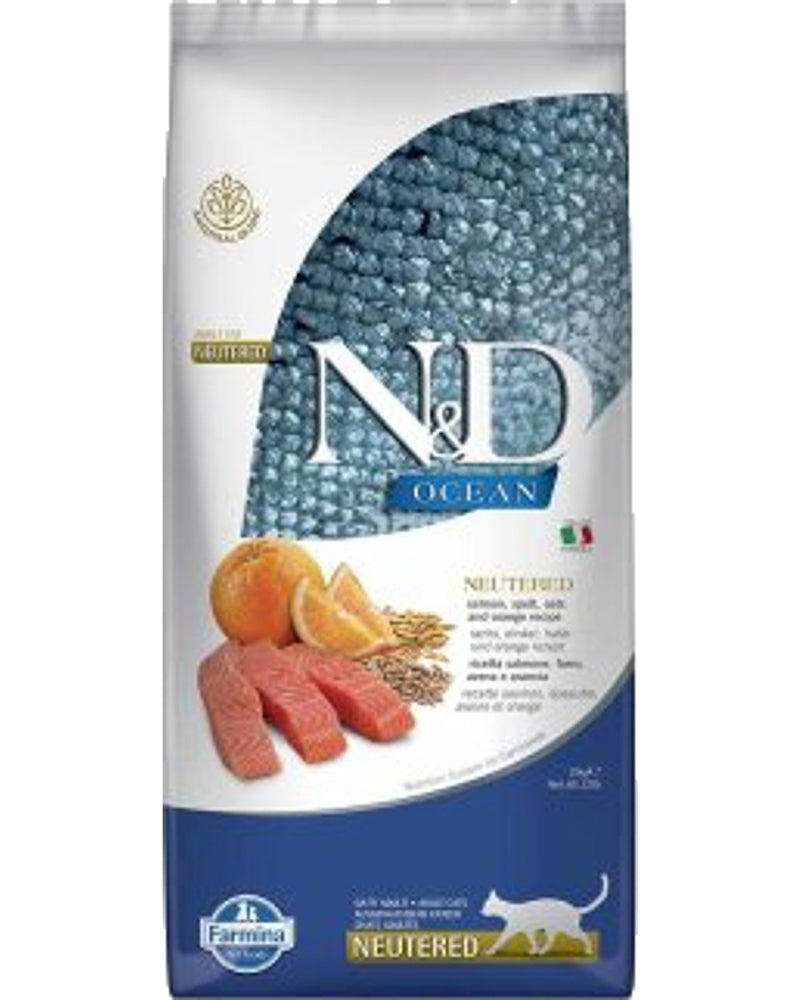 N&D Düşük Tahıllı Somonlu Kısırlaştırılmış Kedi Maması 10 kg
