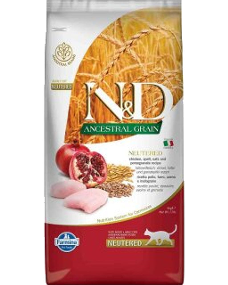 N&D Düşük Tahıllı Tavuklu Narlı Kısırlaştırılmış Kedi Maması 5 kg