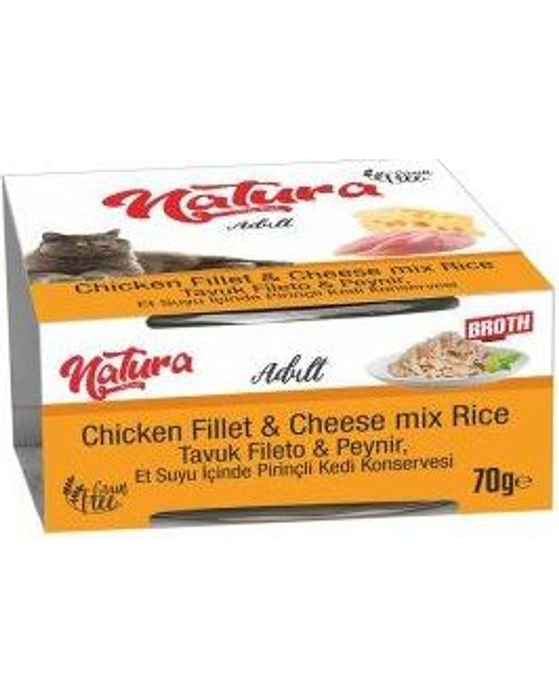 Natura Tavuk Fileto ve Peynirli Kedi Konservesi 70 gr