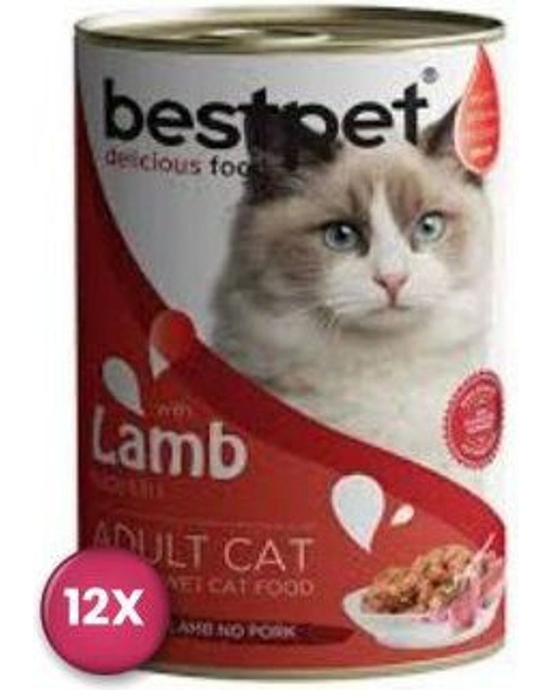 Bestpet Kuzu Etli Yetişkin Kedi Konservesi 400 gr x 12