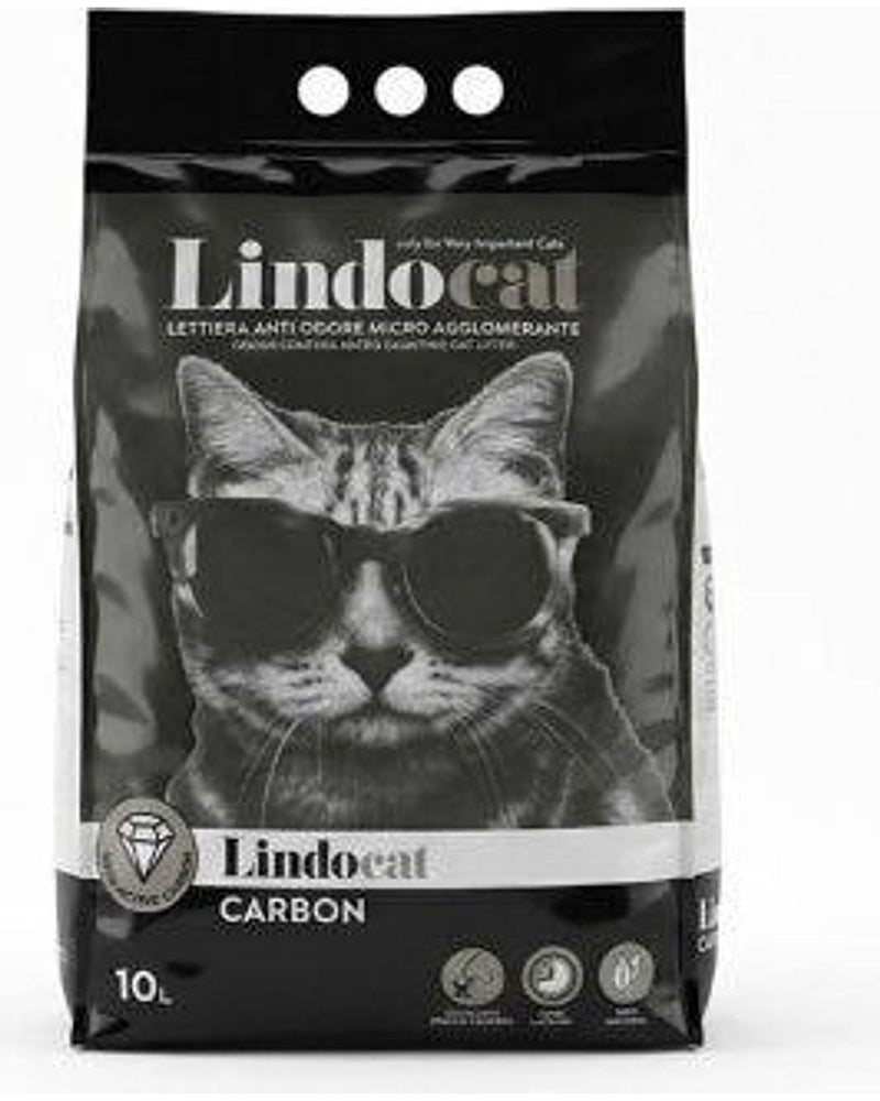 Lindocat Carbon Aktif Karbonlu Güçlü Topaklanan Kedi Kumu 10 L