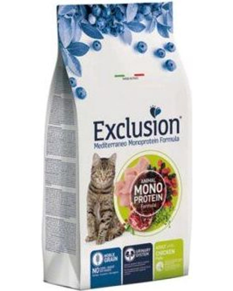 Exclusion Monoprotein Tavuklu Düşük Tahıllı Yetişkin Kedi Maması 12 kg
