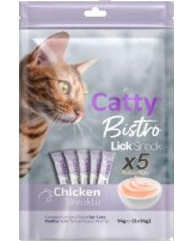 Catty Bistro Tavuklu Tahılsız Kısır Kedi Krema Ödülü 5 x 14 gr