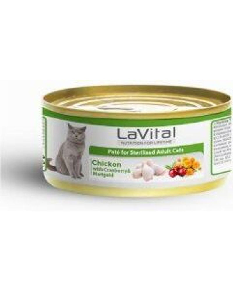 LaVital Tavuklu ve Kızılcıklı Kısırlaştırılmış Kedi Konservesi 85 gr