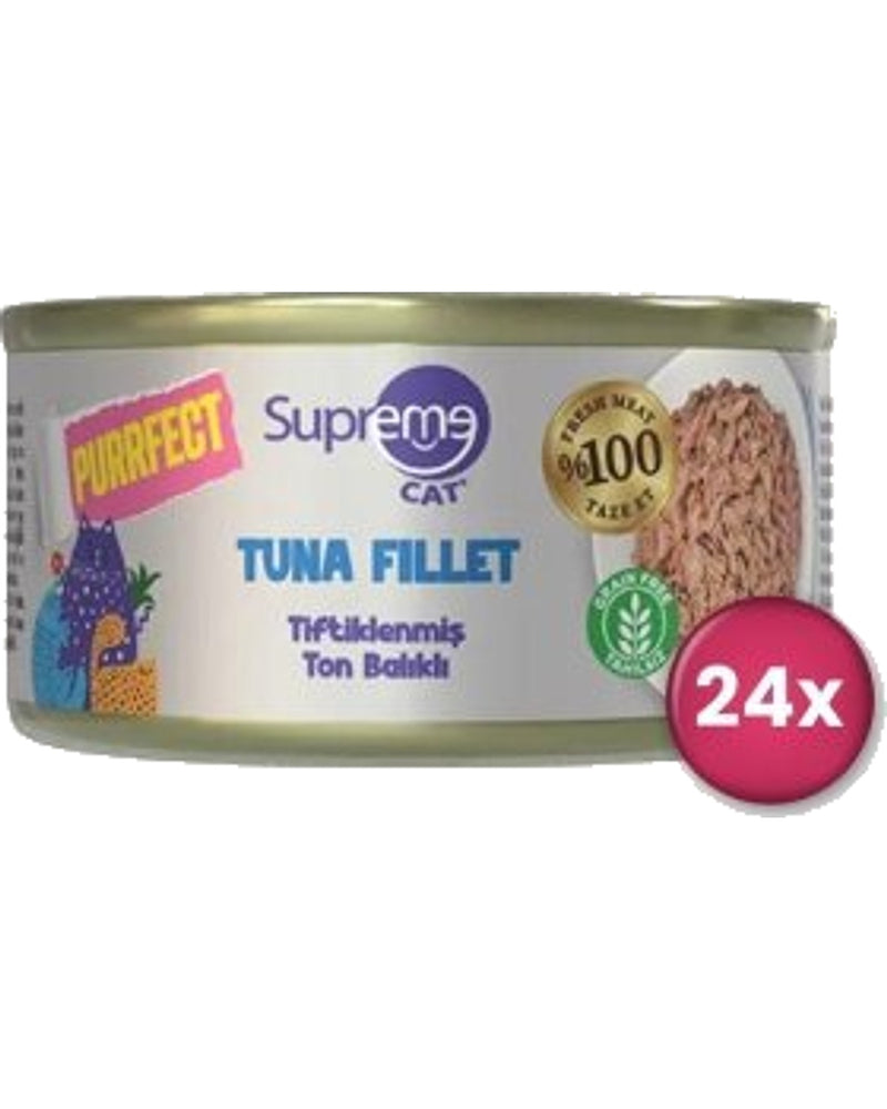 Supreme Cat Tahılsız Tiftik Ton Balıklı Konserve 70 gr x 24