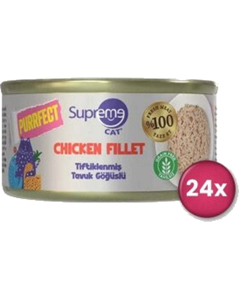 Supreme Cat Tahılsız Tiftik Tavuk Göğüslü Konserve 70 gr x 24