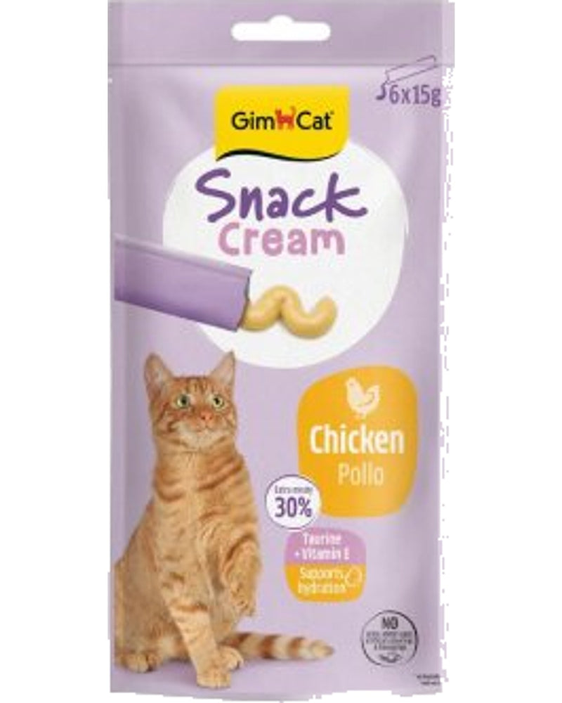 GimCat Snack Cream Tavuklu Kedi Krema Ödülü 15 gr x 6