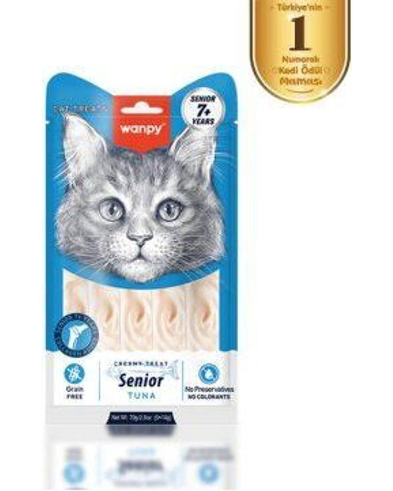 Wanpy Ton Balıklı 7+ Yaş Kedi Krema Ödülü 14 gr x 5