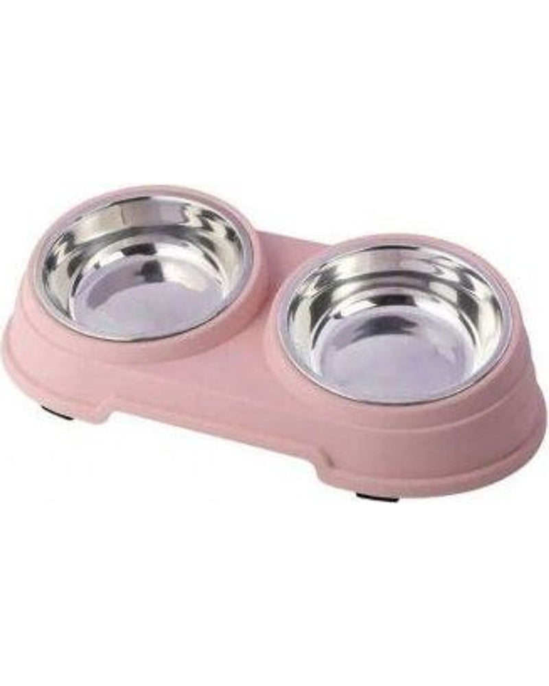 Nunbell Melamin Gövdeli İkili Çelik Mama-Su Kabı 0,4 L