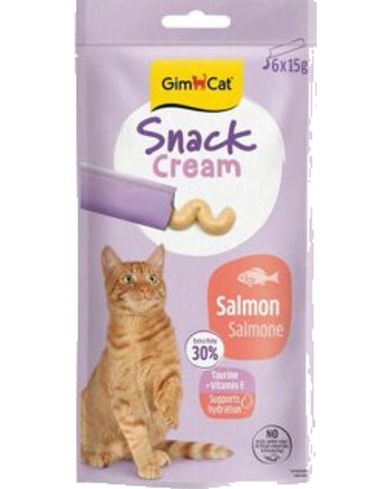 GimCat Snack Cream Somonlu Kedi Ödülü 6x15 gr