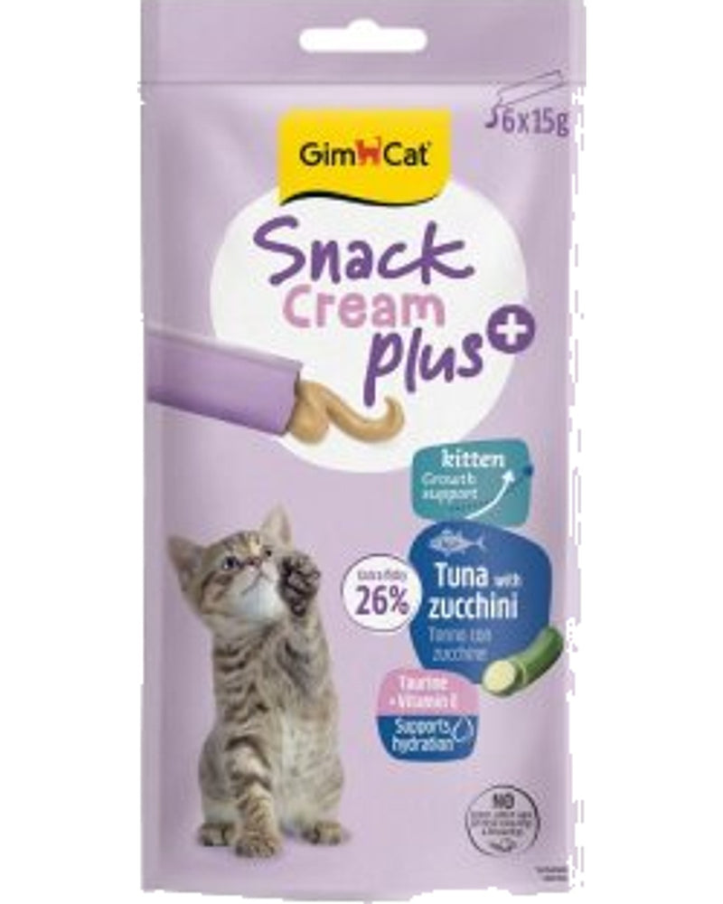GimCat Snack Cream Ton Balıklı Kabaklı Yavru Kedi Ödülü 6x15 gr