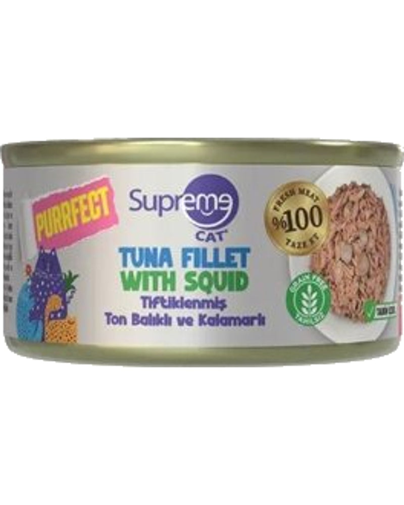 Supreme Cat Ton Balıklı ve Kalamarlı Tahılsız Kedi Konservesi 70 gr