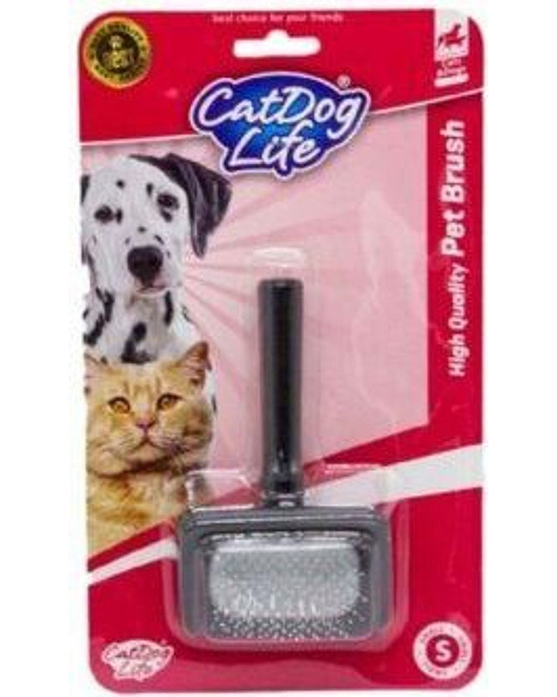 Doglife Ahşap Saplı Telli Tüy Bakım Fırçası S (kedi ve köpek)