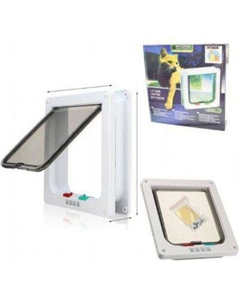 EuroCat 4 Yönlü Mıknatıslı Kilitli Kedi Kapısı 19x20 cm