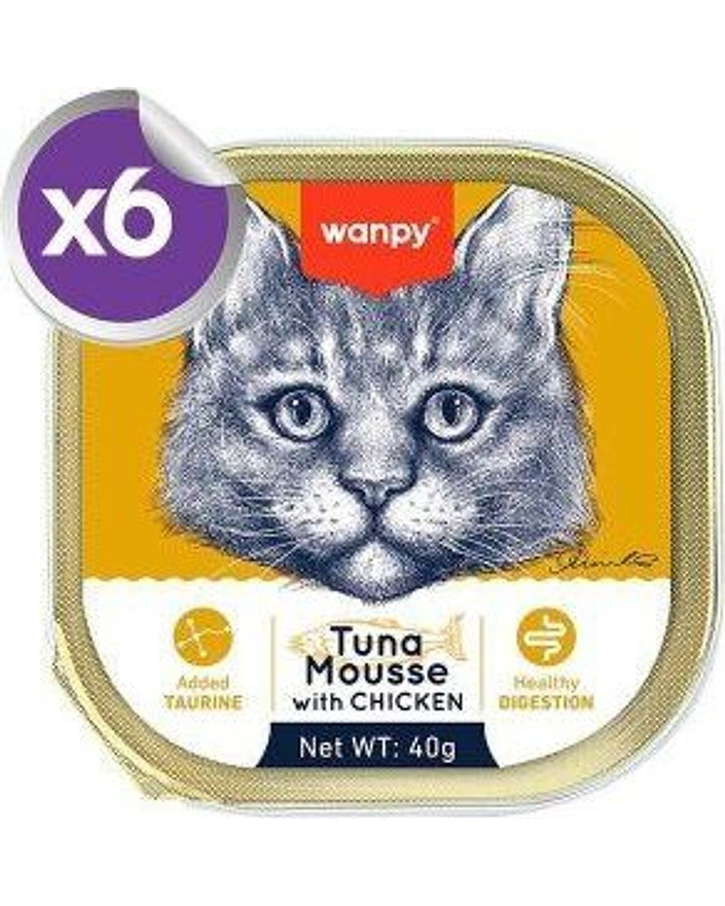Wanpy Alutray Ton Balıklı ve Tavuklu Pate Kedi Konservesi 6x40 gr