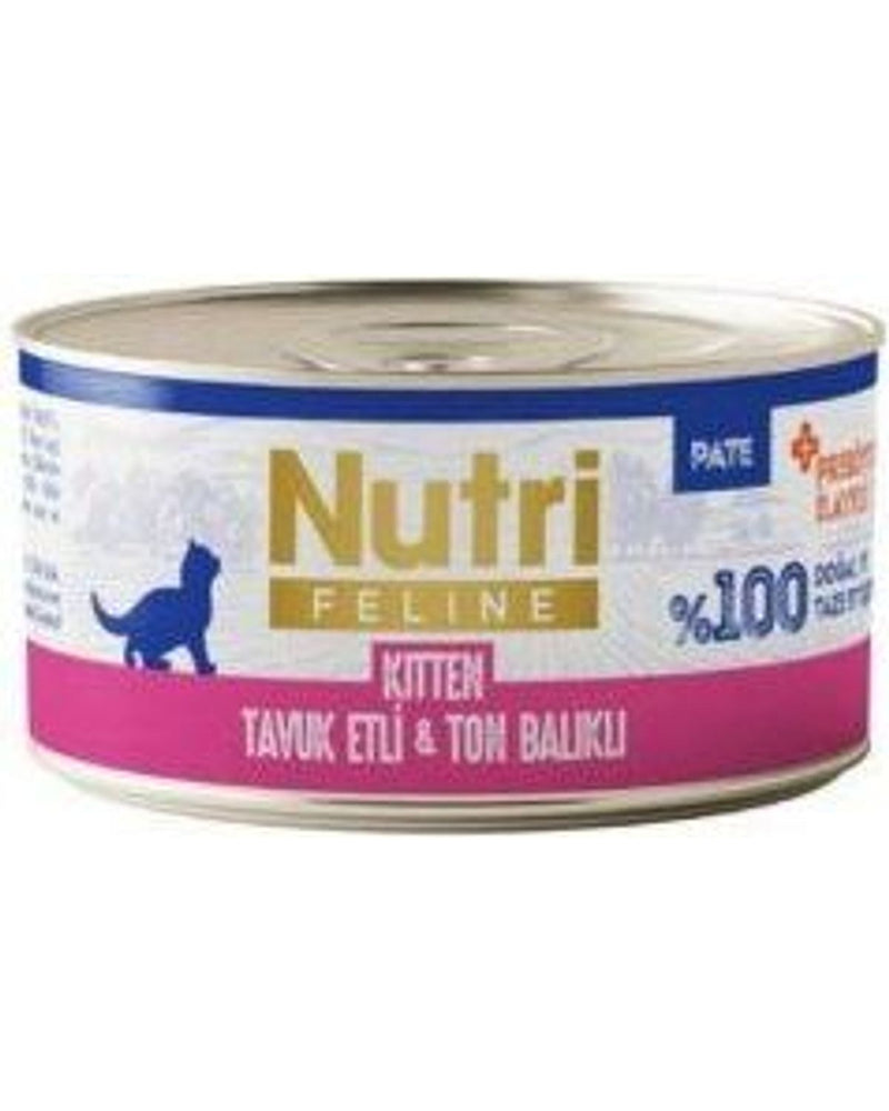 Nutri Feline Tavuk ve Ton Balıklı Tahılsız Yavru Kedi Konservesi 70 gr