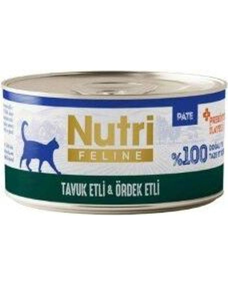 Nutri Feline Tavuk-Ördekli Tahılsız Yetişkin Kedi Konservesi 70 gr