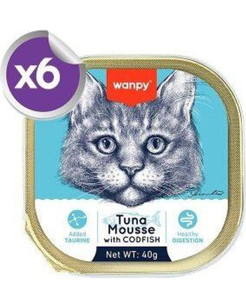Wanpy Ton-Morina Balıklı Pate Yetişkin Kedi Konservesi 6x40 gr
