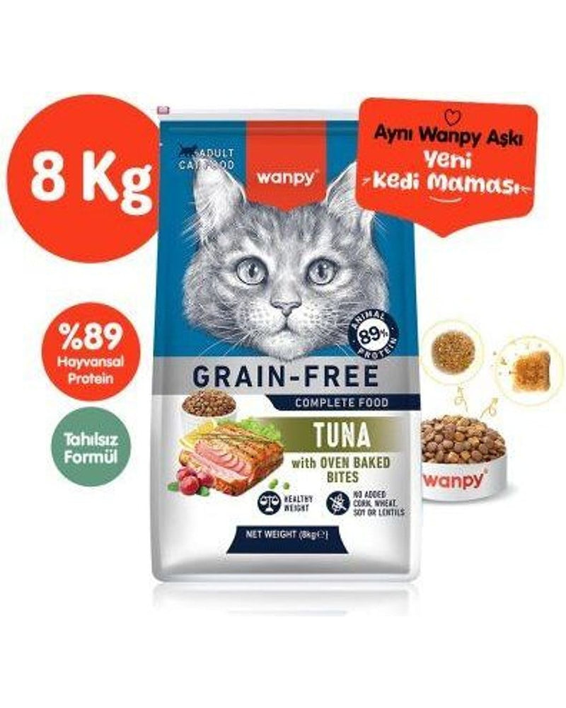 Wanpy Ton Balıklı Tahılsız Yetişkin Kedi Kuru Maması 8 kg