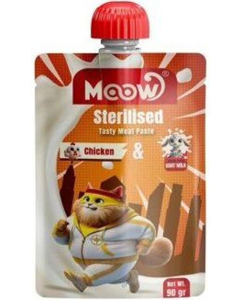 Moow Taze Tavuk-Keçi Sütlü Kısırlaştırılmış Kedi Et Ezmesi 90 gr