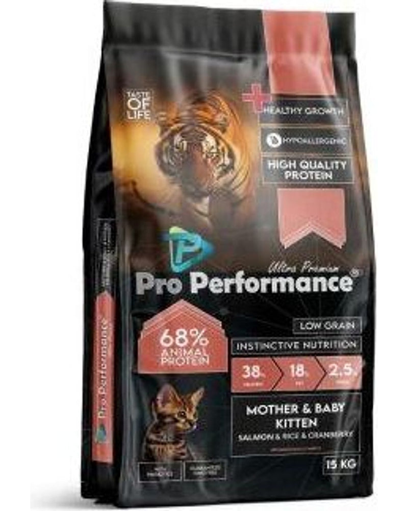 Pro Performance Somon-Pirinçli Anne ve Yavru Kedi Maması 15 kg