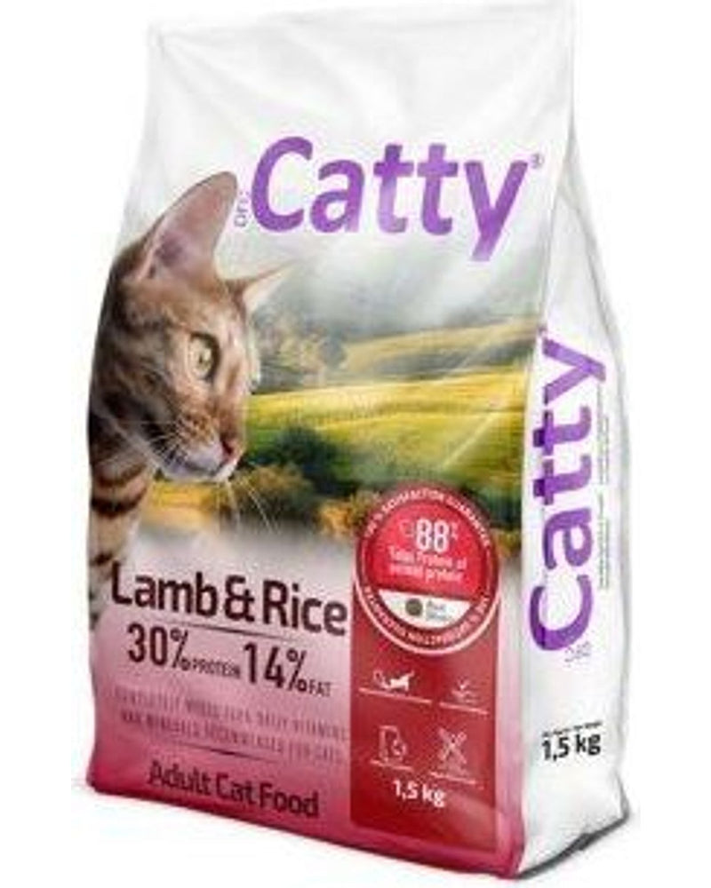 Catty Kuzulu ve Pirinçli Yetişkin Kedi Maması 1,5 kg