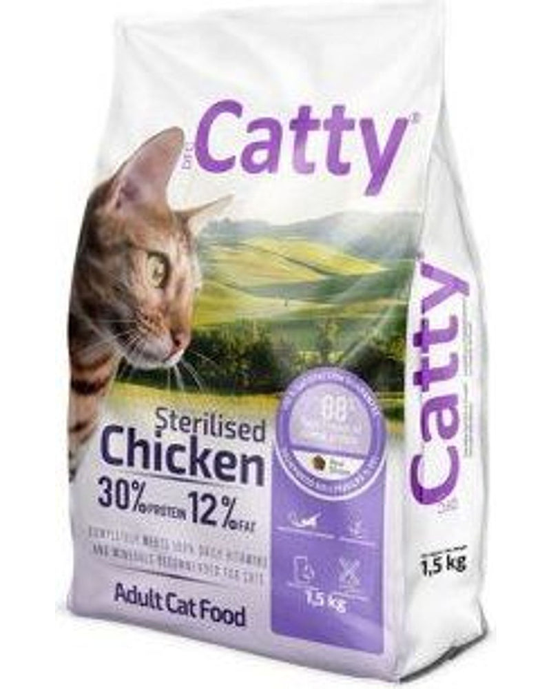 Catty Tavuklu Kısırlaştırılmış Yetişkin Kedi Maması 1,5 kg