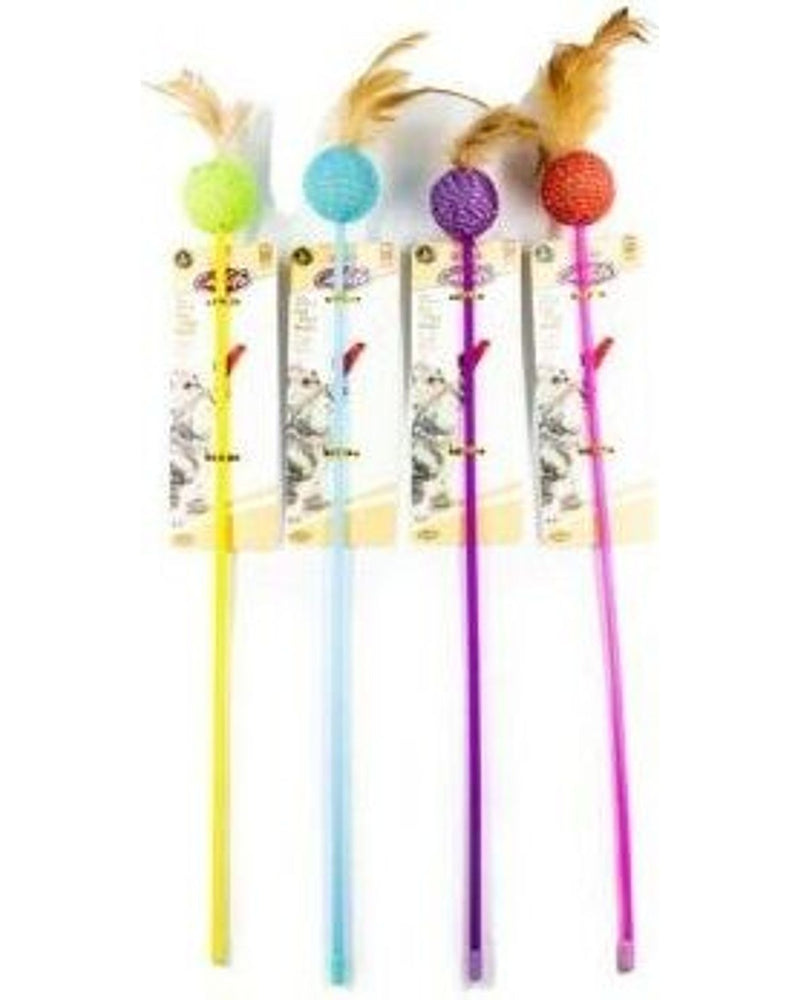 Catlife Tüylü Toplu 70 cm Kedi Oltası Oyuncağı