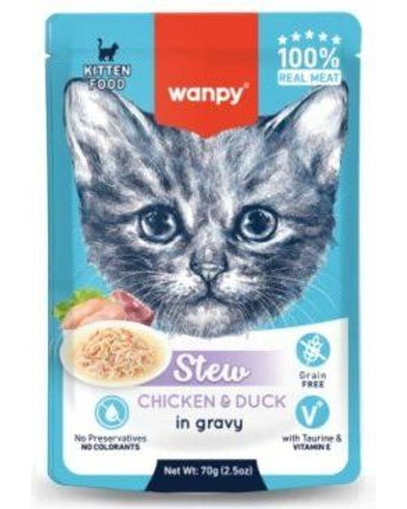 Wanpy Sosta Tavuklu ve Ördekli Yavru Yaş Kedi Maması 70 gr
