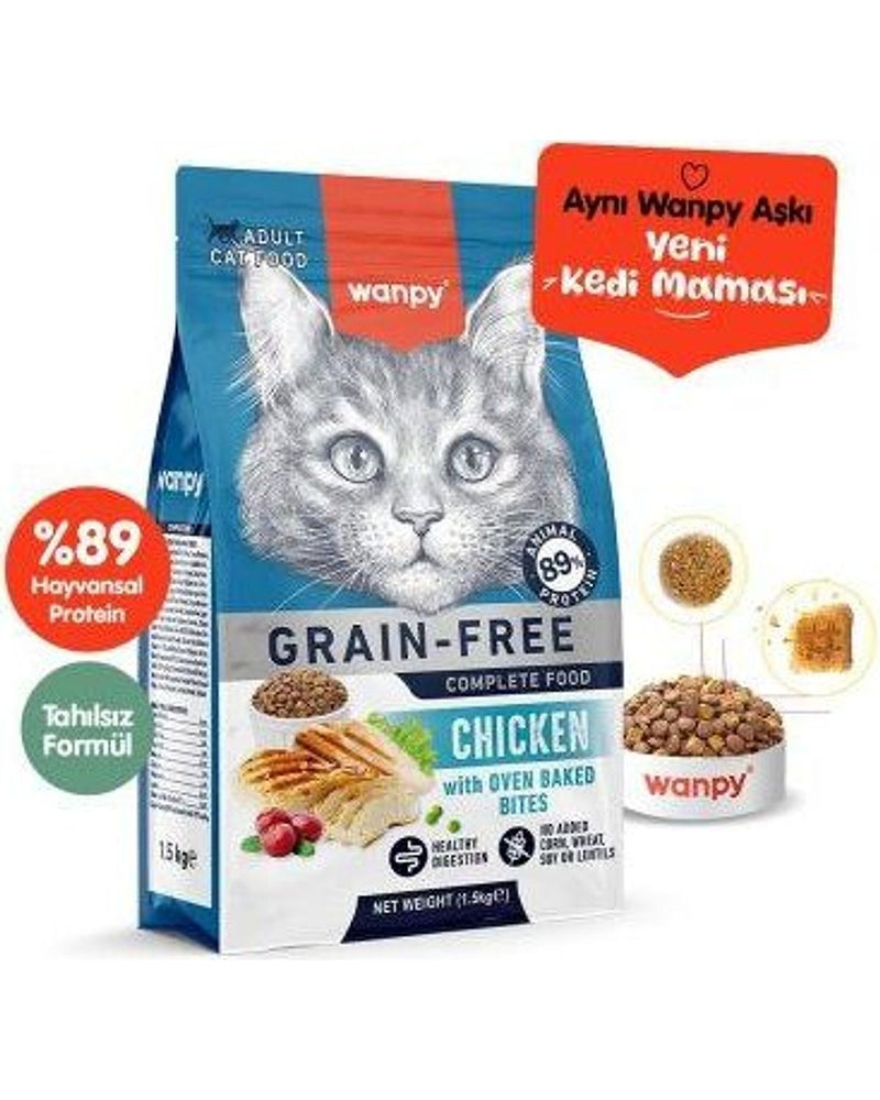 Wanpy Tahılsız Tavuklu Yetişkin Kedi Maması 1,5 kg