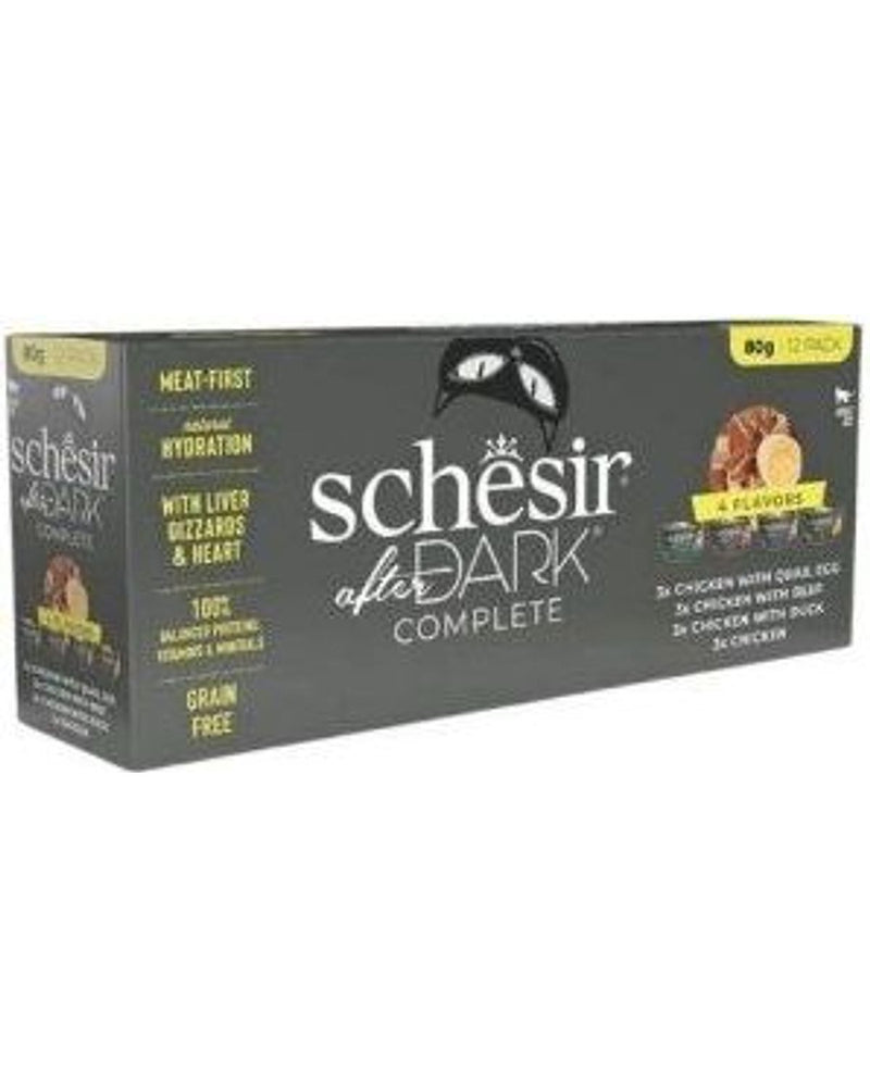Schesir After Dark Et Suyunda Karışık Kedi Konservesi 12 x 80 gr
