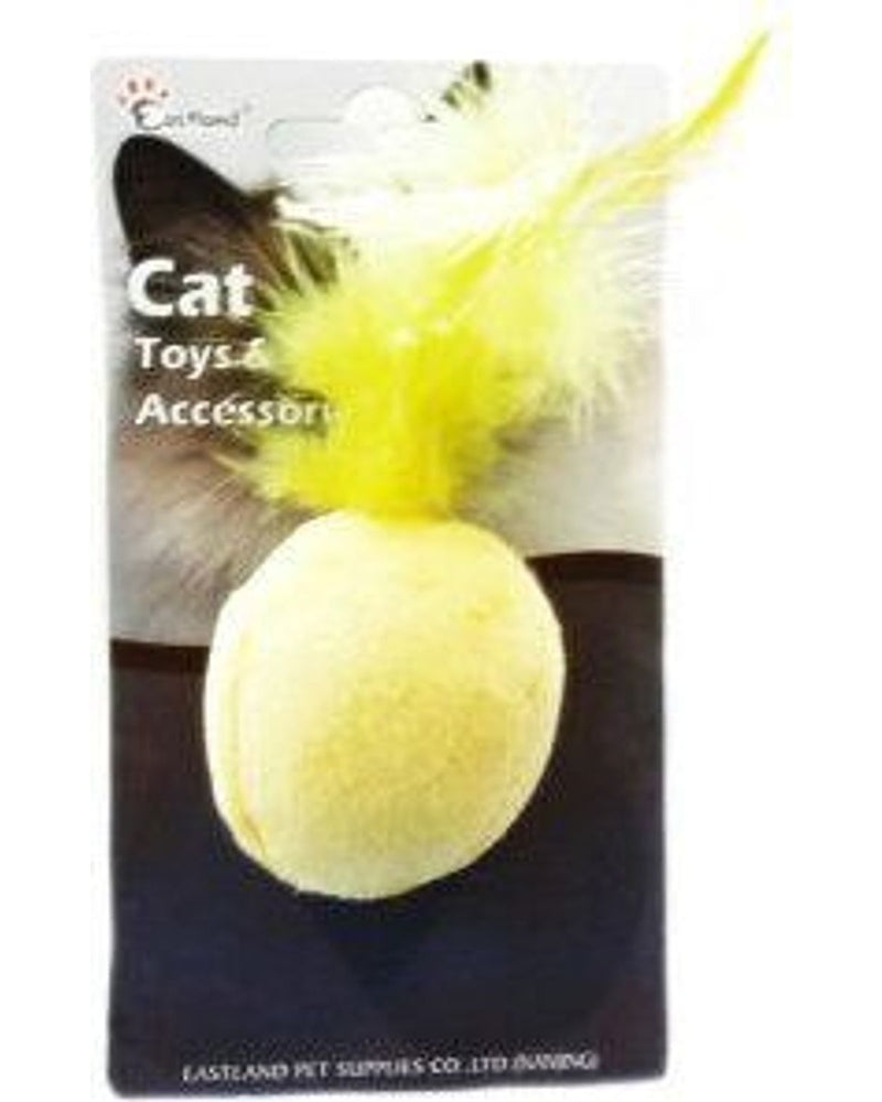 Eastland Kedi Otlu Tüylü Top Kedi Oyuncağı 4,5 cm, Karışık Renk