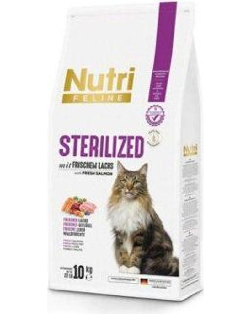 Nutri Feline Somonlu Tahılsız Kısırlaştırılmış Kedi Maması 10 kg