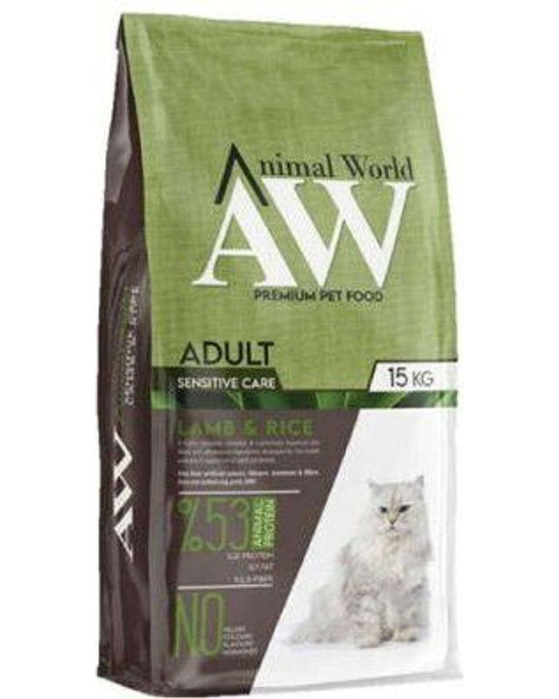 Animal World Kuzu Etli Yetişkin Kedi Maması 15 kg