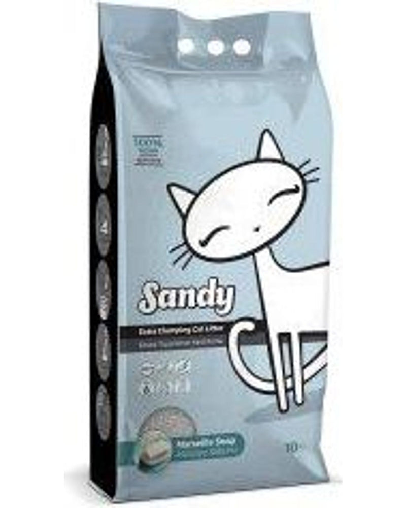 Sandy Marsilya Sabunlu Topaklanan Bentonit Kedi Kumu 10 L