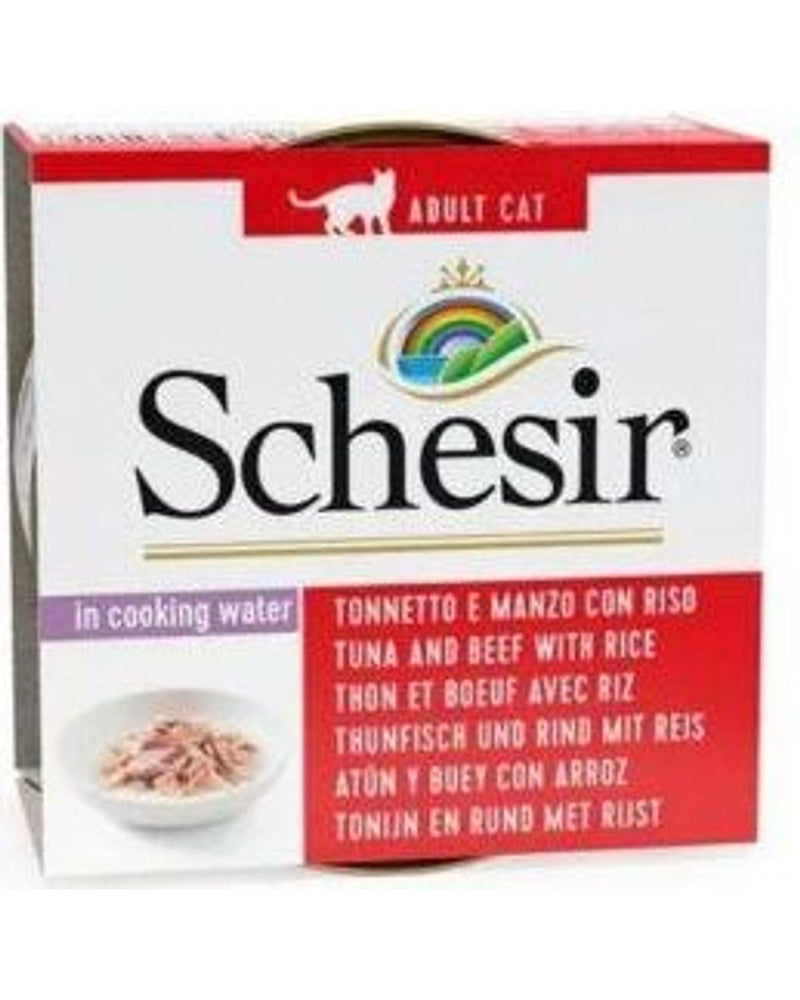 Schesir Ton Balıklı Sığır Etli Pirinçli Kedi Konservesi 85 gr