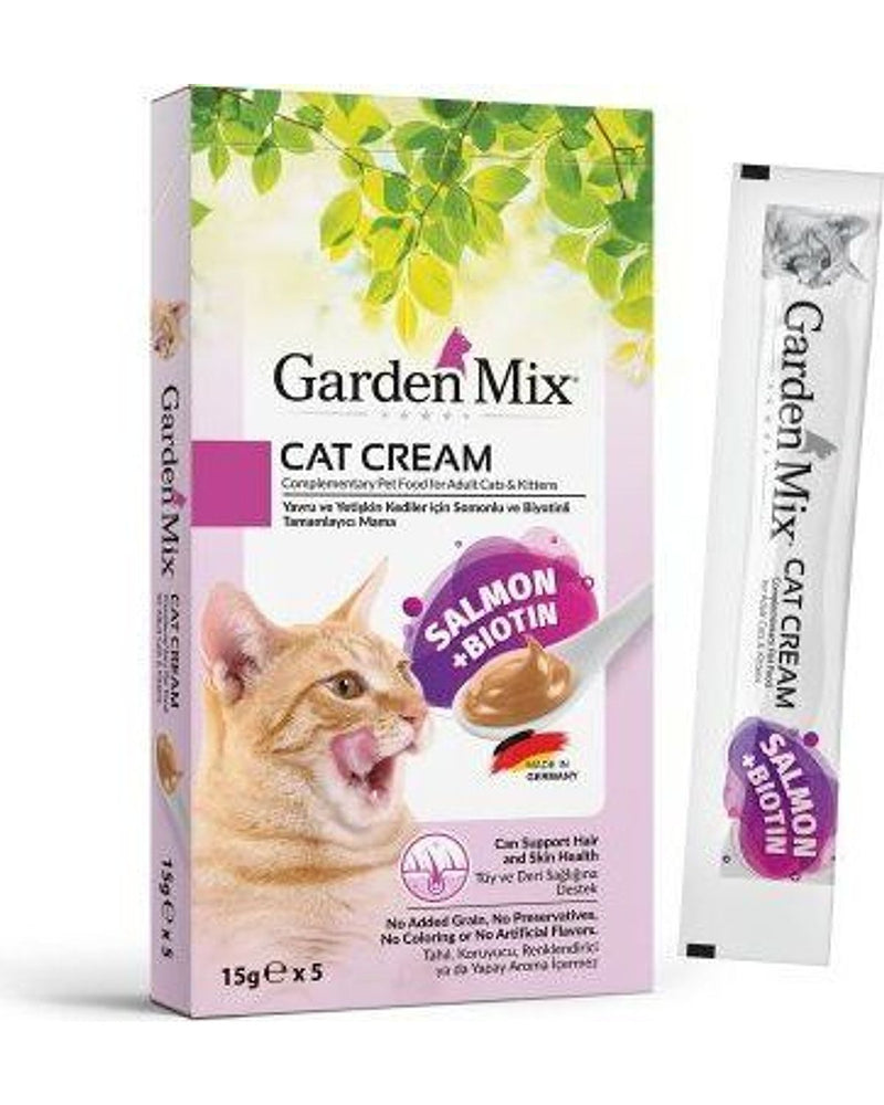 Garden Mix Somonlu ve Biyotinli Krema Kedi Ödülü 15 gr x 5