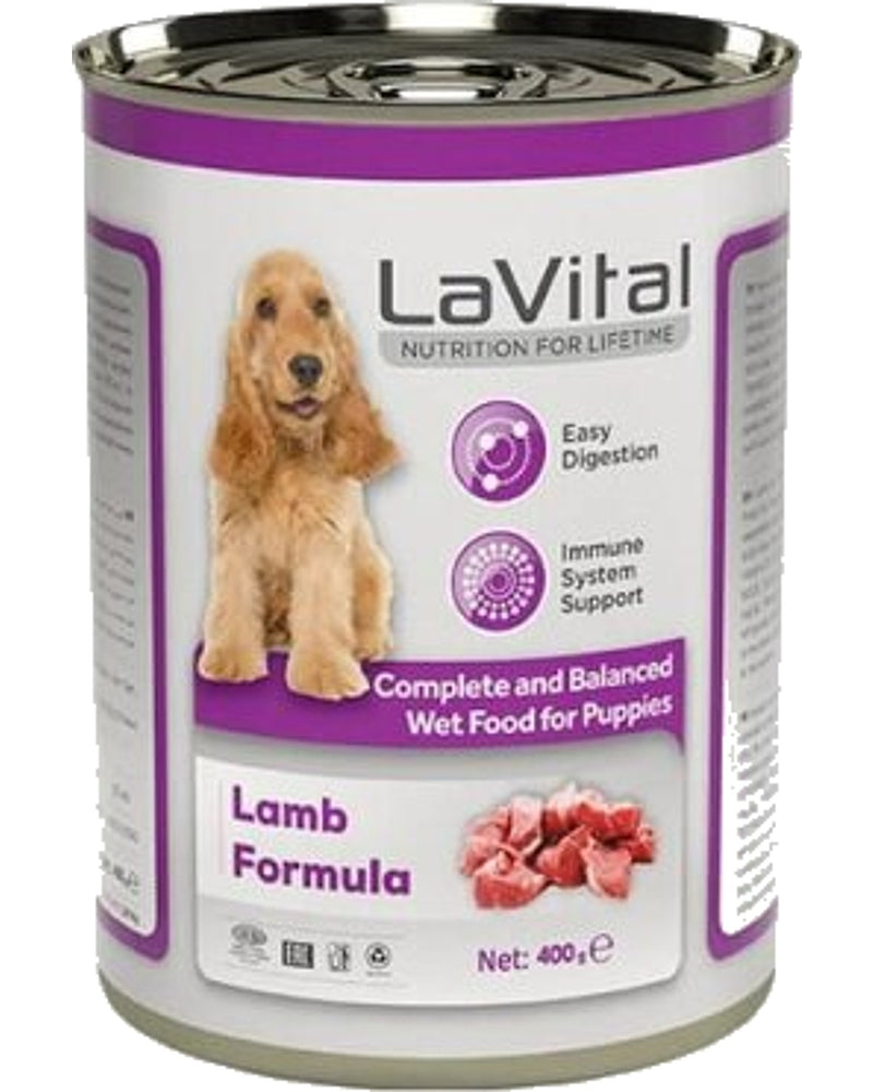 LaVital Bağışıklık Destekleyici Kuzulu Yavru Köpek Konservesi 400 gr