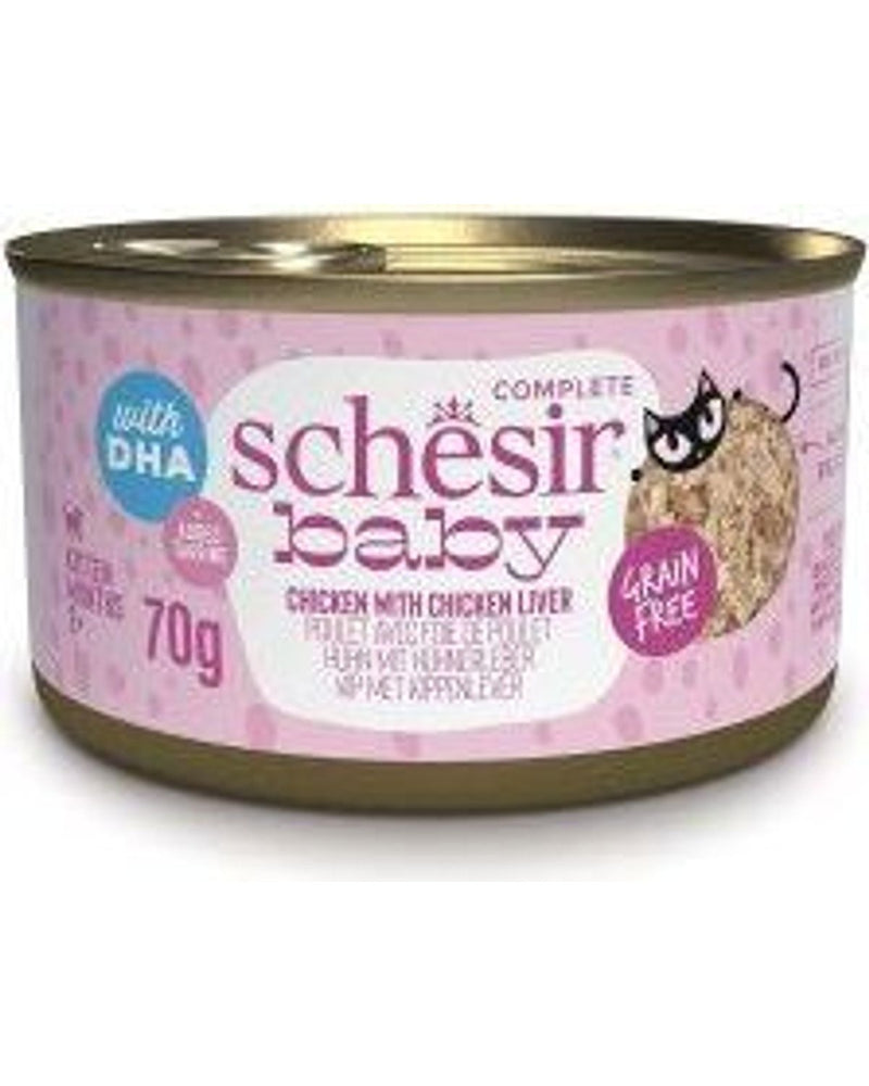 Schesir Et Suyunda Tavuk ve Karaciğerli Yavru Kedi Konservesi 70 gr