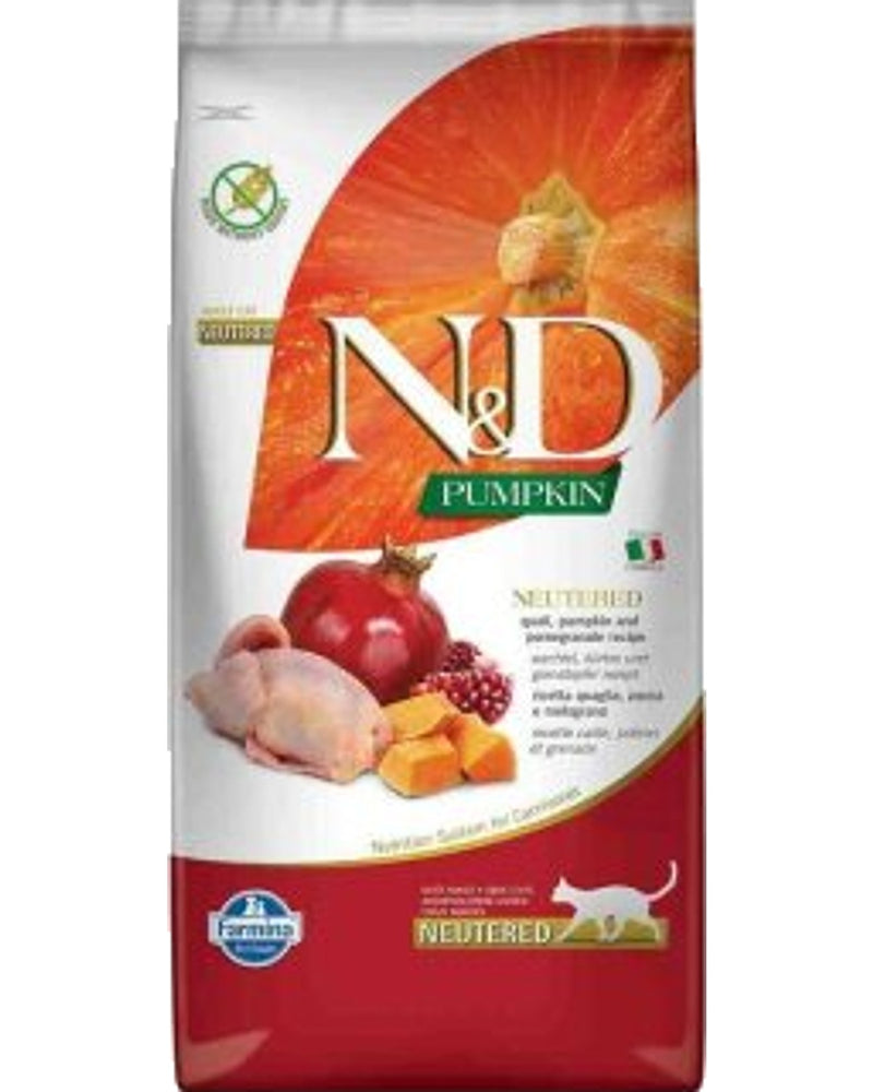 N&D Pumpkin Bıldırcınlı Tahılsız Kısırlaştırılmış Kedi Maması 10 kg