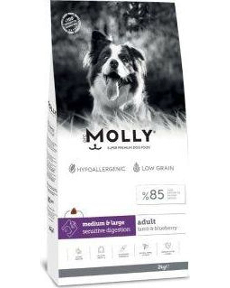 Molly Düşük Tahıllı Kuzulu Büyük Irk Köpek Maması 2 kg