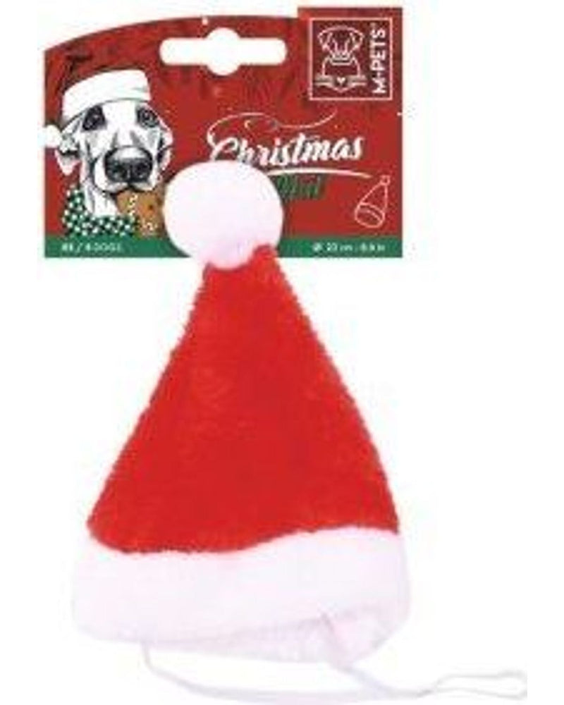 M-Pets Yılbaşı Temalı Köpek Şapkası Kırmızı (XS-S)