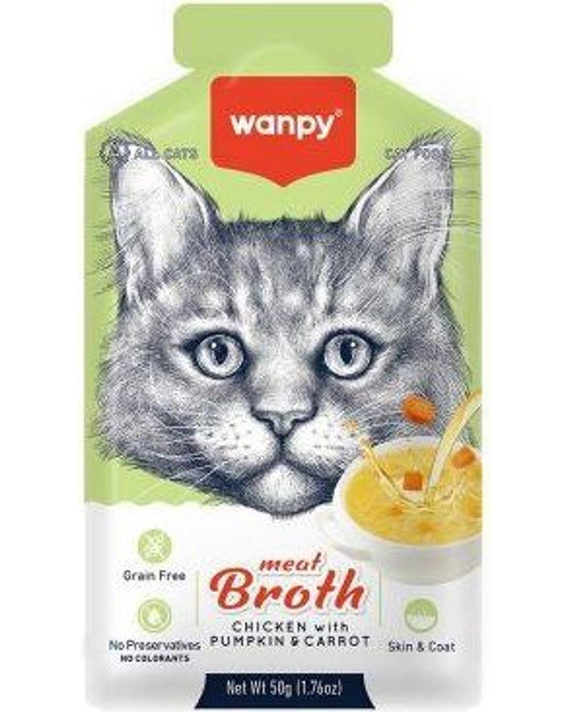 Wanpy Bal Kabağı, Tavuk ve Havuçlu Sıvı Kedi Çorbası Ödülü 50 gr
