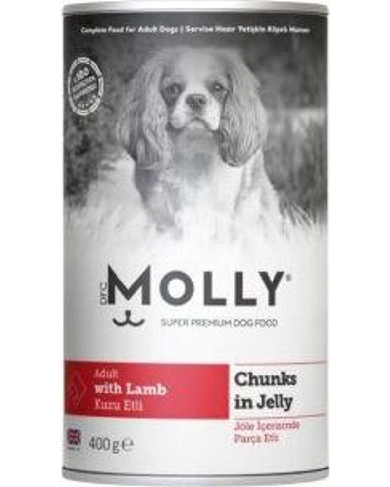 Molly Jöle İçinde Parça Kuzulu Yetişkin Köpek Konservesi 400 gr