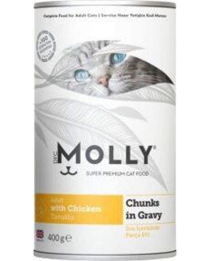 Molly Soslu Parça Tavuklu Yetişkin Kedi Konservesi 400 gr