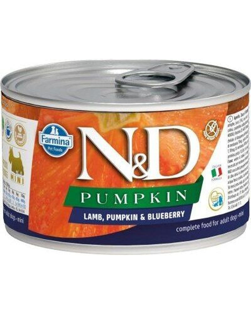 N&D Pumpkin Mini Kuzulu Balkabaklı Yetişkin Köpek Konservesi 140 gr