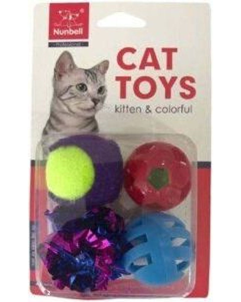 Nunbell Top Kedi Oyuncağı 4'lü Set