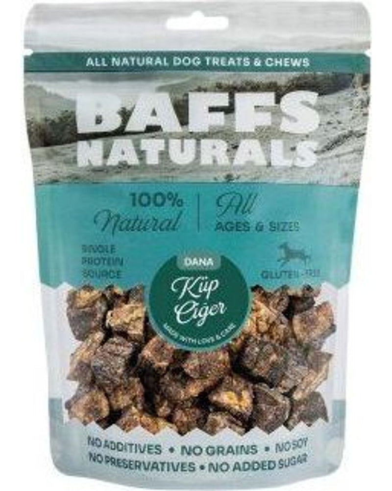 Baffs Naturals Kurutulmuş Dana Küp Ciğer Köpek Ödülü 100 gr
